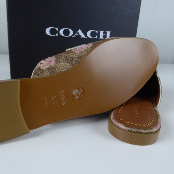 Coach Fiona Loafer Mules Floral Print Signature C - Picture 5 of 8